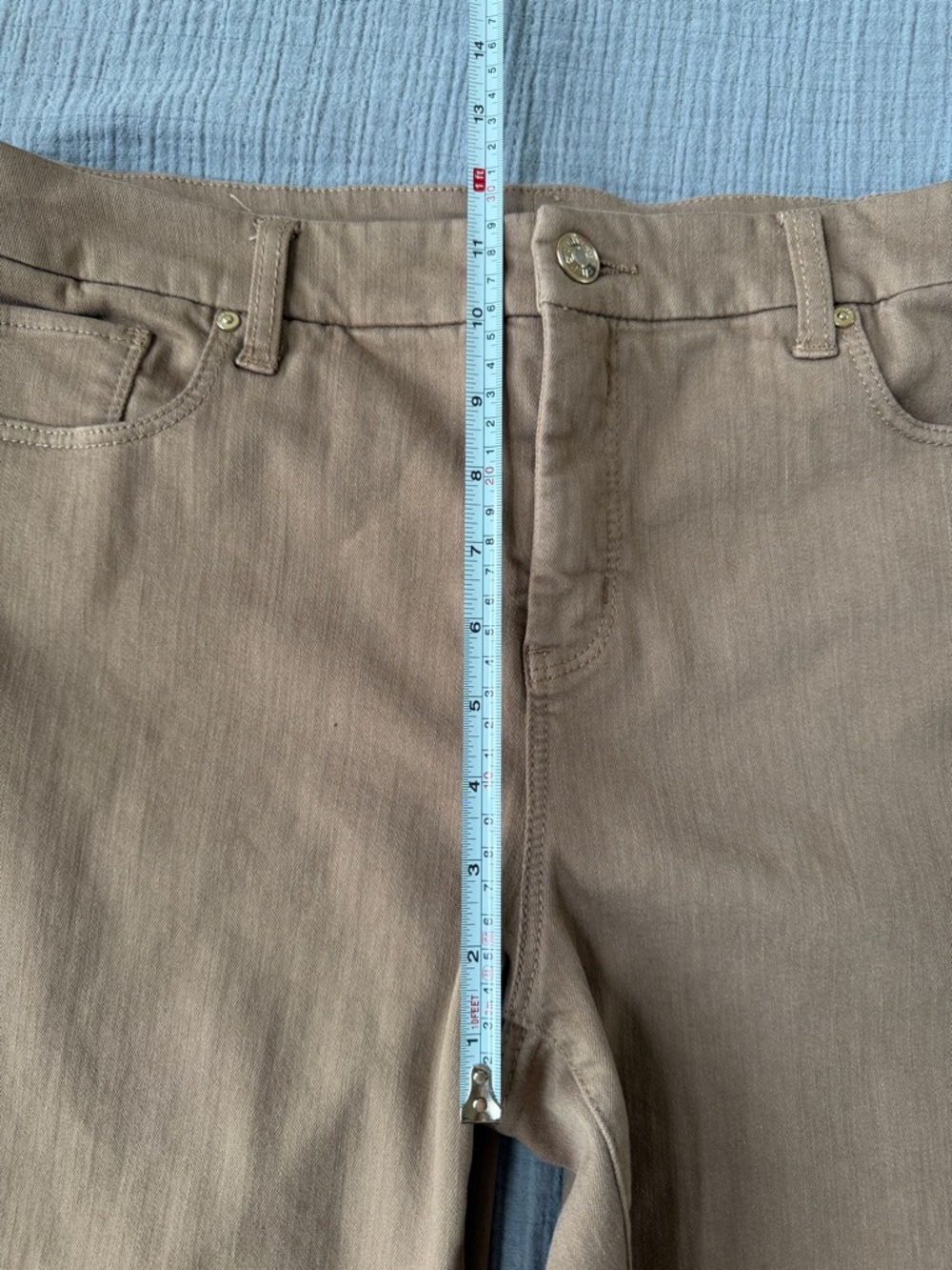 Chico's Ankle Jeans in Camel Brown - Picture 4 of 9